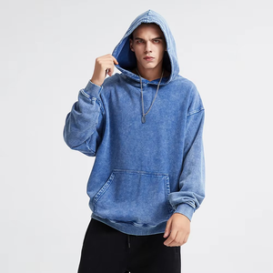 Sweat à capuche unisexe personnalisé de haute qualité, style vintage, avec motif graphique, effet délavé soleil, en molleton épais, délavé à l'acide, effet vieilli, écologique - Product Image 1