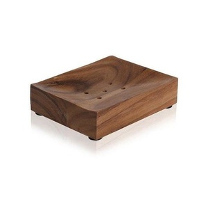 Porte-savon en bois fait main, porte-savon naturel pour le bain avec drainage de l'eau, accessoire de salle de bain rustique écologique - Product Image 2