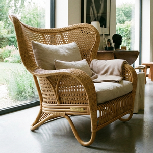 Chaises de salle à manger d'extérieur en rotin, minimalistes, durables, confortables, écologiques et légères pour appartement, hôtel, villa, parc, ferme - Product Image 4