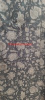 Robe Kimono Élégante Grise à Motifs Floraux Imprimés à la Main en Coton pour Femme, Style Bohème Chic, Longue, Taille Plus, Ethnique, Artisanale, Taille Haute, Col en V