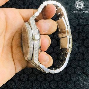 Charm Jewells – boîtier de montre de luxe en acier inoxydable pour hommes, mouvement mécanique, date automatique, résistant à l'eau 10 bars, bouton poussoir lumineux - Product Image 5