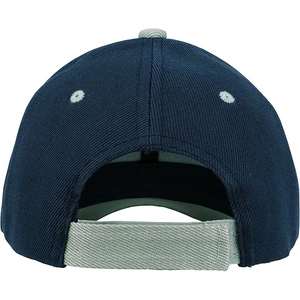 Gorras de Béisbol de Tela de Rizo de Algodón, Nueva Moda Unisex, Visera Curva con Correa Ajustable en Combinación de Colores Azul Gris - Product Image 5