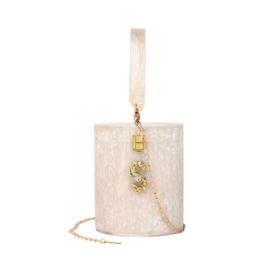 Bolso de Mano de Resina de Diseño Ovalado, Estilo Indio de Lujo, Color Personalizado con Diseño Brillante, Bolsos de Hombro de Resina para Mujer, Artesanía en Resina - Product Image 4