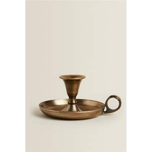 Collection de bougeoirs vintage en laiton assortis – Supports de bougies coniques en métal de haute qualité pour la décoration de salon – Vente en gros Or antique - Product Image 4