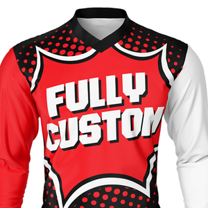 เสื้อเจอร์ซีย์ MX พิมพ์ลายโลโก้แบบเต็มตัวด้วยเทคนิค Dye Sublimation ระบายอากาศได้ดี แห้งเร็ว น้ำหนักเบา เสื้อมอเตอร์ครอส รับผลิตแบบ OEM ODM จากโรงงาน - Product Image 2