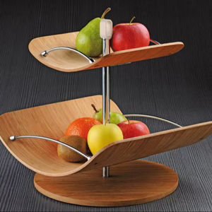 Bandeja de metal ecológica pulida con grabado religioso para servir postres, cupcakes y tartas en varios niveles - Product Image 1