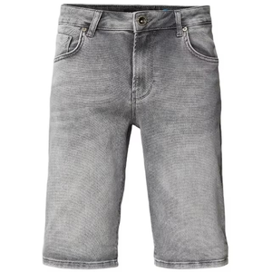 Shorts en jean gris premium, coupe décontractée, longueur genou, élégant, indispensable pour la garde-robe estivale, logo personnalisé OEM - Product Image 1