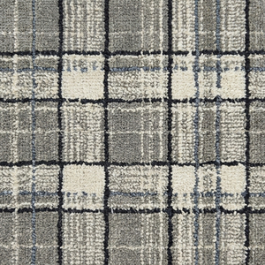 DECORDEC Black <b>Grey</b> Rectangle Geometric Handmade Wool <b>Rug</b> Non-Slip Eco-Friendly Medium Pile Linked Halo Medallion Area Modern - Product Image 4