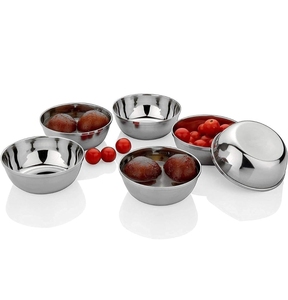 Commercial Grade Polished Stainless Steel <b>Bowls</b> <b>Microwave</b> Safe Colored Glaze for Restaurant Kitchen Hotel Catering Bulk Food - Product Image 6