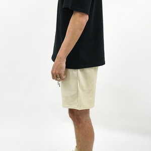 Shorts de sport en tissu mesh haute qualité pour la rue, respirants, séchage rapide, taille élastique, pour le basketball, la gym et l'entraînement, avec poches - Product Image 2