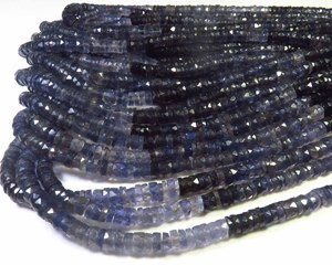 Cuentas de Iolita Azul en Forma de Heishi de 6mm, Corte Facetado Natural de Primera Calidad, Hilo de 16 Pulgadas, Precio de Fábrica, Gemas Hechas en el Valle - Product Image 5