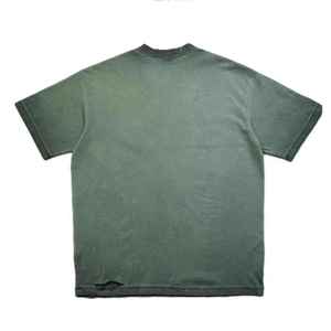 T-shirt décontracté pour homme, vert uni, manches courtes, respirant, tricoté, teinture unie, pour l'été - Product Image 2