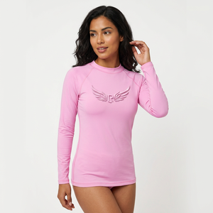 <b>BJJ</b> MMA <b>Rashguard</b> Girls' Long Sleeve Compression Breathable UPF50+ Waterproof Spandex/Polyester Anti-Rip No-Gi Grappling - Product Image 3