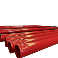 Tuyaux d'incendie pour sprinklers fabriqués en Chine, conformes aux normes ASTM A795 A53 Sch10 Sch 40, de 2, 3 et 4 pouces, 5,8 m, peinture rouge, pour la lutte contre l'incendie