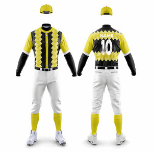 Button Up Jersey Uniform Custom Logo Name and Numbers Design Your Own Softball Uniform Kits Full Set Quick Dry <b>Baseball</b> Sets - Product Image 1