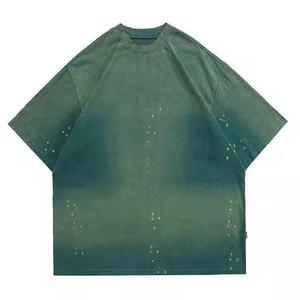 Camisetas de Jersey Lavadas con Ácido de la Mejor Calidad para Hombre, Talla Grande, Cuello Redondo, Manga Corta, Ecológicas, Transpirables, Estilo Vintage, Estampadas o Lisas - Product Image 5