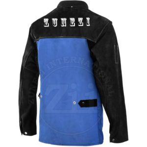 เสื้อแจ็คเก็ตนิรภัย ZUNEZI สีน้ำเงินดำ โพลีเอสเตอร์ ป้องกันความร้อน 300-500 องศาเซลเซียส สำหรับโรงงาน/โรงงานผลิต ทรงปกติ ทนไฟ บุขนแกะ สำหรับผู้ชาย มาตรฐาน NFPA21 - Product Image 1
