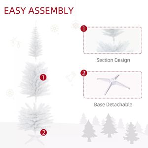 Albero di Natale Artificiale di Alta Qualità in Pino Bianco di Lusso, Realistico in PET PVC, Personalizzabile e Pieghevole in Metallo per Decorazioni Esterne - Product Image 6