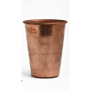 Pure Copper Hammered Glass Tumbler for Ayurvedic Drinking Water Handcrafted Eco-Friendly Copper Cup for Yoga & <b>Wellness</b> Home Use - Product Image 2