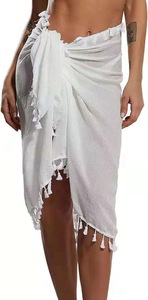 Colorful Sexy Beach Cover up Women's <b>Sarong</b> Bikini 1 Piece 100% Cotton Wrap Waist Logo Pareo - Product Image 5