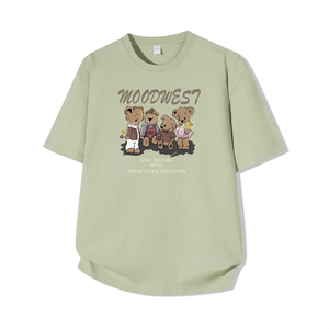 Camiseta con estampado gráfico para mujer, camiseta informal de algodón, Top elegante de manga corta a la moda, ropa diaria cómoda y transpirable para verano - Product Image 1