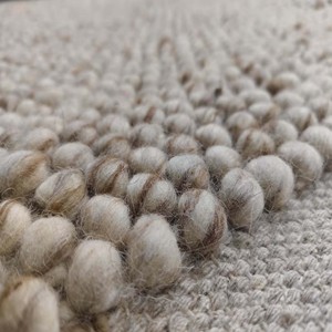 Handwoven Wool Pebble Rug Ivory Neutral Area Carpet Chunky Loop Texture Modern Living Room Bedroom Decor <b>Mat</b> - Product Image 3