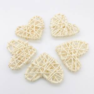 Adorno de ratán hecho a mano en forma de corazón, accesorios para el día de San Valentín y bodas, decoración de corazones tejidos. - Product Image 6