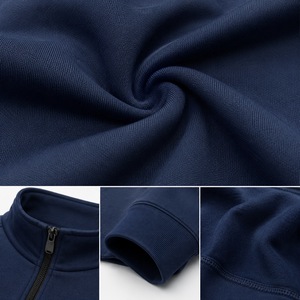 Sweat-shirt de sport personnalisé pour homme X Sports City, à manches longues, demi-zip, anti-transpiration, pour l'entraînement en hiver - Product Image 3