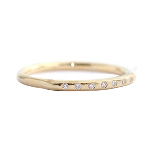 Sept diamants bague de mariage laboratoire cultivé CVD diamant bandes de mariage maigre mince bague de mariage en gros blanc jaune or Rose anneaux - Product Image 1