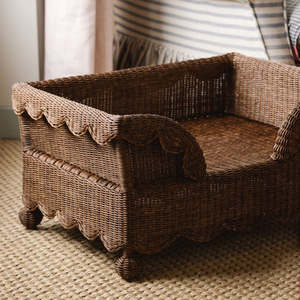Bulk Wave Edge Rattan Pet Bed Wholesale Handwoven <b>Dog</b> Sofa Basket Chair Cheap Price Sustainable Factory Direct Manufacturer - Product Image 5