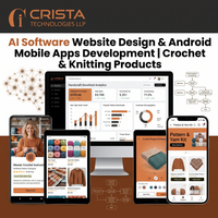 Conception de sites web de logiciels IA et développement d'applications mobiles Android, vente de produits de crochet et de tricot, logiciel CRM e-commerce WordPress