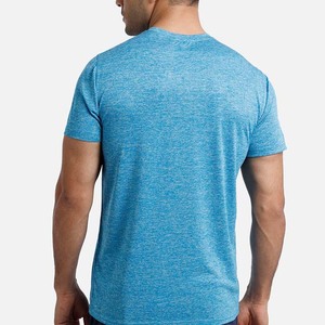 Camiseta de Manga Corta para Hombre, Cuello Redondo, Azul, Corte Regular, Secado Rápido, Tejido de Punto, Poliéster, Color Sólido, Informal - Product Image 5