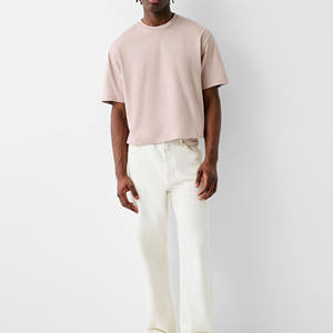 Camiseta de Hombre, Corte Cuadrado, Holgada, 100% Algodón, Formal, Anti-Pilling, Transpirable, Cuello Redondo, Manga Corta - Product Image 3