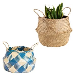 Decorative Handmade PHU HAO Brand Natural STRAW BELLY <b>BASKETS</b> Foldable Woven <b>Basket</b> for Towels, Toys and Blankets - Product Image 1