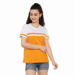 Best Quality Color T-Shirts For Women's O-Neck Short Sleeve Ladies T Shirts Available In All Sizes OEM Service Design Custom - Product Image 3
