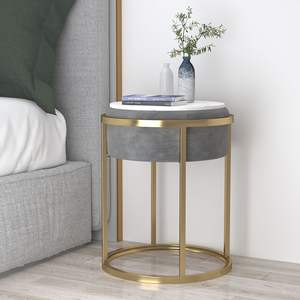 Metal Luxury Modern Furniture Marble Top <b>Side</b> <b>Table</b> <b>Gold</b> Plated Metal End <b>Table</b> for Living Room, Office, Hallway India Sale - Product Image 1