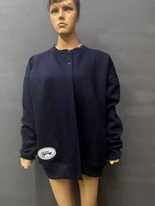 Women's <b>Navy</b> Blue Knitted <b>Cardigan</b> Full Sleeve O-Neck Casual Solid Color Button Front Regular Fit All Seasons Wear - Product Image 1