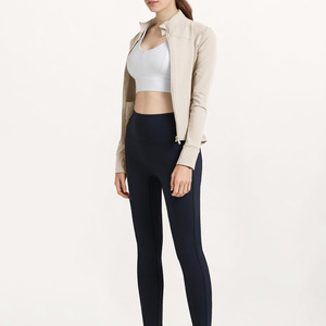 Chaqueta deportiva para mujer, hecha a medida, ropa deportiva de alta calidad y chaqueta de yoga ajustada con cremallera y bolsillo para gimnasio y correr - Product Image 6