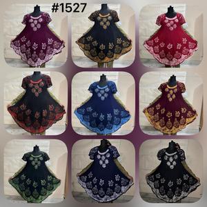 Vestido Bohemio Dulce de Crepé Estampado con Cuello en V, Manga Corta, Cintura Baja, 100% Viscosa, Antiarrugas, Transpirable y de Corte Holgado - Product Image 2
