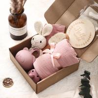 Ensemble de Serviettes de Bain et Poupées Cadeau Parfait pour Souvenirs de Naissance Transfrontaliers de Bébé d'un Mois