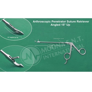 Pinza de Extracción de Suturas para Artroscopia, Longitud de 13 cm y 15 °   Procedimientos Ortopédicos con Punta Angulada - Product Image 1