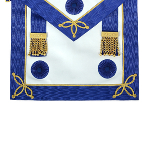 Tablier de Cérémonie Brodé Personnalisé avec Pompons Dorés – Tablier Décoratif Haut de Gamme pour Uniforme et Tenue de Cérémonie - Product Image 3