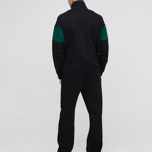 Sudadera de Hombre de Alta Calidad con Cierre de Cremallera, Diseño de Parches Estampados, Tejido Transpirable, Patrón Sólido, Sudadera Moderna - Product Image 3