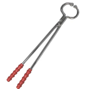 Pinza Nasal Veterinaria de Acero Inoxidable con Mango Largo para Ganado y Otros Animales - Product Image 3