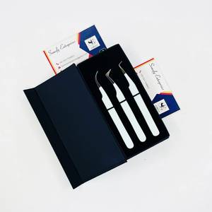 Pinzas para Pestañas Somofy Enterprises de Acero Inoxidable, Precisión, Antiestáticas, Duraderas, Punta Suave de 10 mm, Caja con Logotipo Personalizado - Product Image 3