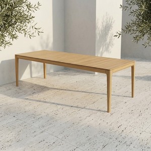 Grande table de salle à manger d'extérieur 10-12 places, table de patio commerciale en teck résistante aux intempéries, mobilier pour hôtels, complexes hôteliers et restaurants - Product Image 1