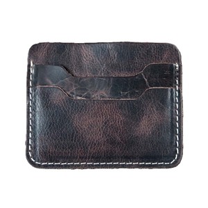 Compact Real Leather Credit <b>Card</b> <b>Wallet</b> Minimalist Multi Slot Front Pocket Sleeve Practical Cash Holder Pouch For Daily Use - Product Image 4