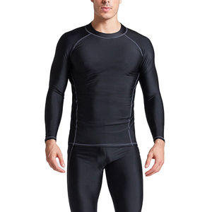 Traje de Baño de Manga Corta para Hombre, Corte Ajustado, Transpirable, con Protección UV y Logotipo Personalizado, Venta al Por Mayor - Product Image 1