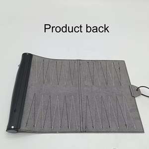 Juego de Backgammon Metálico Plegable Personalizado de Fábrica, Portátil, con Tablero de Microfibra de Gamuza, Cuero Cristalizado, para Entretenimiento y Juego de Ajedrez - Product Image 2