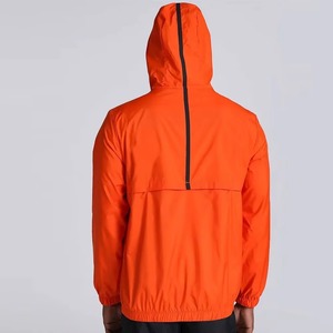 Chaqueta Cortavientos con Capucha para Hombre, Ligera, con Cierre de Cremallera, Estilo Deportivo, Logotipo Personalizado en la Parte Delantera, Alta Calidad - Product Image 3